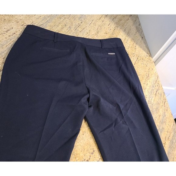 Michael Kors Womens Size 10 Basics Pants Black Blue? Career Dress Trouser 34x31 - Picture 13 of 15
